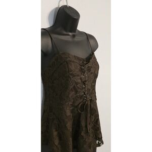 Express One Eleven Women's Lace Up Front‎ Spaghetti Straps Corset Top Size S/P